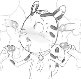 1girls 2024 4_fingers 4boys after_orgasm ana_maria_(lupi_&_baduki) anthro anthro_focus arms_bent balls belly big_eyes big_head biped black_and_white blush blush_lines bodily_fluids cum cum_drip cum_on_face cum_on_head cum_on_penis cum_on_tongue cum_string dark_ears dark_glans dark_spots dark_stripes dbaru digital_drawing_(artwork) digital_media_(artwork) dripping erection eyebrows eyelashes facial_markings fangs featureless_chest felid feline female female_focus fingers front_view fur genital_fluids genitals glans glistening glistening_eyes glistening_genitalia glistening_glans glistening_penis group group_sex head_markings head_turned humanoid_genitalia humanoid_hands humanoid_penis iris kerchief kerchief_only leaking_precum leopardus light_blush long_eyelashes looking_back lupi_&_baduki male male/female mammal markings monochrome mostly_nude mostly_nude_anthro mostly_nude_female multiple_boys multiple_males no_pupils nude nude_male ocelot one_eye_closed open_mouth overweight overweight_male penis penis_grab precum prick_ears sex sketch solo_focus spots spotted_arms spotted_body spotted_fur standing straight straight_sex striped_face striped_markings striped_tail stripes surrounded surrounded_by_penis tail tail_markings teeth thick_thighs thin_eyebrows tongue tongue_out