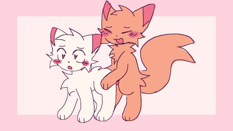 2boys 2d 2d_animation anal anal_sex animated animation anthro blush cock cute_face feline feral feral_on_feral feral_only feral_penetrating_feral furry furry_only gay gay_anal gay_domination gay_sex heart-shaped_pupils leafymeow male orange_fur original_character original_characters penis pink_background white_fur yaoi