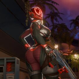 1girls 3d alternate_version_available ass big_ass big_hips bodysuit female female_focus fortnite fortnite:_battle_royale full_body_suit jpeg jumpedhippo masked_female solo solo_female solo_focus the_order_(fortnite)
