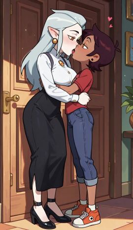 age_difference ai_generated animated eda_clawthorne kissing luz_noceda size_difference tagme video yuri