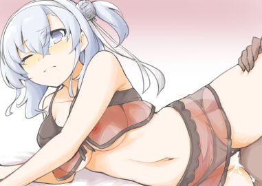 1boy 1girls akara_kai bikini black_bikini breasts cleavage closed_mouth crying crying_with_eyes_open cum cum_in_pussy ejaculation female grey_hair hachimaki headband kantai_collection large_breasts lying male male/female navel nipples nude off_shoulder official_alternate_costume on_side one_eye_closed pussy see-through_clothes sex side_ponytail solo_focus straight suzutsuki_(kantai_collection) suzutsuki_(swimsuit_mode)_(kantai_collection) swimsuit tears underboob vaginal_penetration