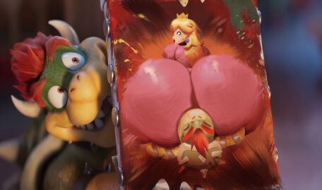 1boy 1boy1girl 1girls ass big_ass big_butt blonde_hair blue_eyes bowser bowser_showing_his_painting butt edit edited_official_artwork edited_screencap facesitting fat_ass fat_butt female fully_clothed funny horns huge_ass huge_butt hyper hyper_ass hyper_butt lipstick looking_back male nintendo orange_eyes painting_(artwork) panchito1234nos panting princess_peach red_hair screencap super_mario_bros. super_mario_bros._(2023_film) super_mario_galaxy_(2026_film) thick_ass thick_butt turtle