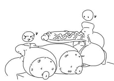 1boy 1girls areolae ass ass_from_the_front ass_visible_through_thighs balls big_ass big_balls big_breasts big_butt big_penis breasts bubble_ass bubble_butt cock female huge_ass huge_balls huge_breasts huge_cock huge_hips huge_thighs hyper hyper_ass hyper_balls hyper_breasts hyper_butt hyper_genitalia hyper_hips hyper_nipples hyper_penis hyper_testicles hyper_thighs large_ass large_breasts limbless looking_at_viewer male mob_face naked naked_female nipple_warts penis sillychubbytoad simple_background sketch thick_ass veiny_penis wide_hips