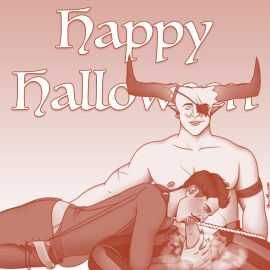 2boys anthro artist_signature bald bara biceps blowjob canon_couple claws closed_eyes couple cum cum_in_mouth cum_inside dark_hair dorian_pavus dragon_age dragon_age_inquisition duo erect_penis erection eyepatch eyewear facial_hair fellatio gay gay_male gay_sex half-dressed half_naked halloween horns human iron_bull jessicamariana long_nails looking_pleasured lying lying_down lying_on_stomach mage male male/male male_only moustache muscles muscular muscular_male nails_painted nipples open_pants oral oral_penetration oral_sex painted_nails pansexual_male pants pecs penis penis_in_mouth pointy_ears qunari scars sex shirtless shirtless_male sitting smile smiling video_games yaoi