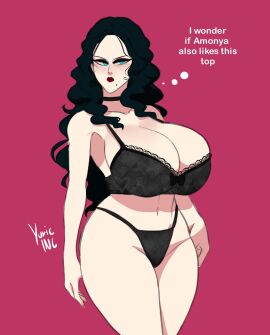 big_breasts bra breasts colored_sketch female huge_breasts hyper_breasts large_breasts panties silvia_(yuric_inc) sketch thick_thighs underwear underwear_only voluptuous wide_hips yuric_inc