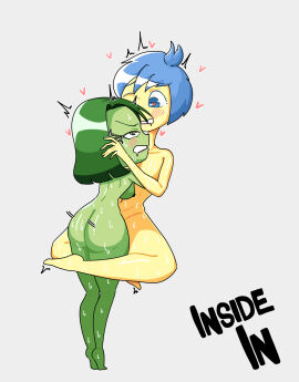 1futa 1girls ass back back_view big_ass blue_eyes blue_hair breasts completely_naked completely_nude disgust_(inside_out) disney drooling duo duo_female female futa_on_female futanari green_body green_hair green_skin heart-shaped_pupils hug hugging humanoid inside_out inside_out_2 intersex joy_(inside_out) leg_lock lesbian_sex moogam moon_gam naked naked_female nipples nude nude_female pixar sex short-haired_female short_hair sitting standing sweat sweating yellow_body yellow_skin