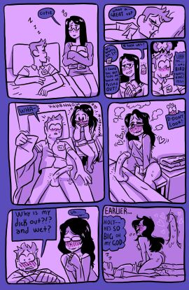 1boy 1girls aroused ass balls big_penis binoculars blush blushing bottomless bottomless_male comic dark_hair dripping_penis dub dubious_consent english_text erection female female_rapist femdom glasses horny horny_female in_love light-skinned_female light-skinned_male light_skin male male_rape_victim malesub maria_(wadewilson91) nervous nervous_female open_mouth original original_character peeping_tom penis penis_awe reverse_rape riding riding_penis samrockwell420 sex sexually_ignorant she_fucks_him shy shy_female size_talk sleep_molestation sleep_sex sleeping speech_bubble straight sweat sweatdrop sweating testicles text uncensored wade_(wadewilson91) wadewilson91 waking_up wet_penis