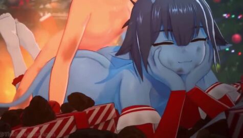 anna_anon blue_body demon_girl demon_horns demon_tail tagme video