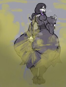 alternate_version_available ass ass_bigger_than_head ass_bigger_than_torso ass_body breasts butt_digging digging_up_in_they_ass dress dumptruck_ass fart fart_cloud fart_fetish farting female game_freak hex_maniac hex_maniac_(z-a) huge_ass huge_breasts massive_ass nintendo pokemon pokemon_legends:_z-a seynsin_(artist) steam steaming_body thick_thighs wide_hips