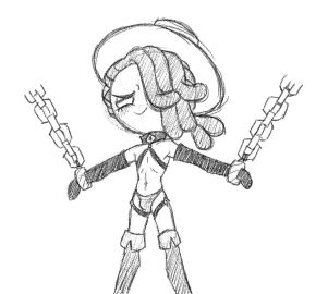 1boy chained_up cookie_run cookie_run_kingdom cookie_run_ovenbreak licorice_cookie male male_only pantie_bulge shirt_off