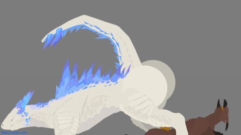 ass ass_jiggle big_ass bouncing_ass feral godzilla_(series) godzilla_x_kong:_the_new_empire live2d looping_animation male penis riding_dick rodan shimo_(kaiju) stick_nodes stickman