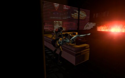 1girls 2futas 3d 3robots anal edi female futanari intersex mass_effect mass_effect_2 mass_effect_3 oral robot sex sex_robot threesome