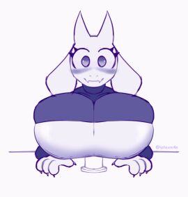 animated anthro big_breasts bouncing_breasts bovid breast_play breast_squish breasts caprine claws deltarune dildo ears_down female goat huge_breasts latexm4n mammal paizuri paizuri_under_clothes pivoted_ears sex sex_toy shy solo squish toriel undertale undertale_(series)
