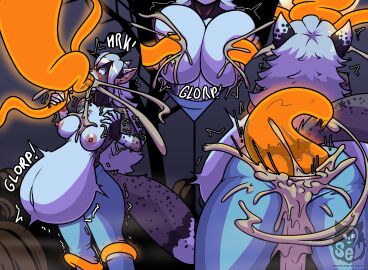 2025 all_the_way_through anal anal_sex anthro areola ass big_areola big_breasts big_nipples blush bodily_fluids bottomwear breasts clothed clothing cum cum_in_ass cum_in_mouth cum_in_nipples cum_inflated_belly cum_inside cumflation duo felid feline female fur genital_fluids grey_body grey_fur hi_res huge_areola huge_breasts huge_nipples inflation mammal navel nipple_fetish nipple_penetration nipple_play nipples pants penetration sevsartcave sex tentacle tentacle_creature tentacle_in_ass tentacle_penetration tentacle_sex topless topless_anthro topless_female torn_bottomwear torn_clothing torn_pants