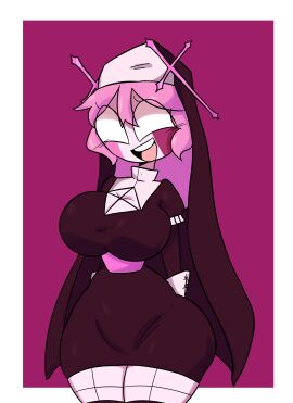 1girls ass big_ass big_breasts breasts cleavage clothed demon eyelashes female female_only fnf friday_night_funkin friday_night_funkin_mod full_comfort huge_ass huge_breasts long_hair long_pink_hair looking_at_viewer mid-fight_masses mid_fight_masses midfight_masses neapolitan nun pink_hair revealing_clothes sarvente_(dokki.doodlez) sarvente_(friday_night_funkin) succubus tagme thick_thighs thighs wide_hips