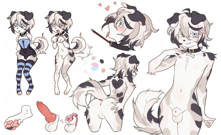 2024 accessory animal_genitalia animal_penis anthro anus ass ass_focus backsack balls ballsack black_collar black_nose blue_eyes blush bone bottomwear bulge butt_focus canid canine canine_genitalia canine_penis canis chastity_cage chastity_device clothing collar collar_only disembodied_foot disembodied_penis domestic_dog feet femboy fur fur_markings genitals grey_body grey_fur hair hair_accessory hairpin hand_on_ass hand_on_butt heart_(marking) heart_symbol hi_res hotpants in-sheath_cage joel_(blizzard-lizard) leash legwear male mammal markings model_sheet multicolored_body multicolored_clothing multicolored_fur navel nude nude_anthro nude_male open_mouth pattern_clothing pattern_legwear pawpads paws penis pink_chastity_cage punishment sheath shorts simple_background smile solo standing striped_clothing striped_legwear stripes tail tail_motion tailwag thigh_highs tongue tongue_out topwear viskasunya white_background white_body white_fur