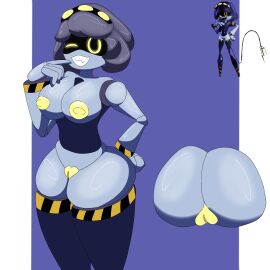 1girls areolae ass breasts disassembly_drone female female_only glitch_productions hand_on_ass murder_drones nipples nude nude_female pussy robot robot_girl robot_humanoid silver_hair solo solo_female tannicfer thick_ass thick_thighs thighs thin_waist v_(murder_drones) wide_hips yellow_eyes