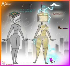 agonywelds angelsagony anthro ass breasts building buildings controversial controversy deki electrocution female lightning male never_forget offensive sketch smaller_male taller_female tenna_(angelsagony) thick_ass thick_thighs thighs thunder twin_towers wide_hips worldtradesisters