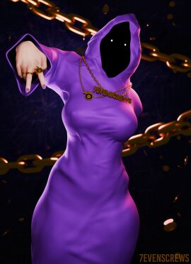 1girls 3d 3d_(artwork) 7evenscrews big_breasts blender curvy curvy_figure faceless_character faceless_female female gold_(metal) gold_jewelry hood jewelry meme nipple_bulge pose posing purple_nails ring shadow_wizard_money_gang solo solo_female thick_thighs tight_clothing wizard wizard_robe