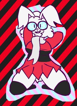 1girls anthro ass blush bunny_ears female floating_penis freckles freckles_on_ass glasses male molly_(mollykov) mollykov original penis tagme thighhighs white_fur