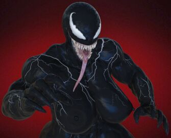 1girls 3d 3d_model alien areola areolae arms background big_breasts big_hips big_thighs big_titties black_areola black_body blender breasts female female_only hands hips long_tongue marvel marvel_comics midwesternw red_background red_tongue she-venom slimy spider-man_(series) symbiote thighs tongue tongue_out venom venom_(2018) venom_(marvel) very_long_tongue white_eyes white_veins