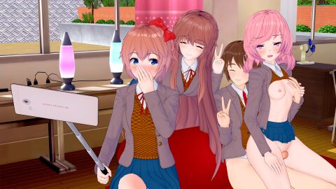 18yo 3d big_grin blue_eyes brown_hair closed_eyes clubroom coral_brown_hair coral_pink_hair ddlc doki_doki_literature_club edit edited grabbing_breast grabbing_breast_from_behind hand_covering_mouth koikatsu mc_(doki_doki_literature_club!) monika_(doki_doki_literature_club) natsuki_(doki_doki_literature_club) peace_sign petite petite_body petite_breasts petite_female petite_girl petite_tits pink_eyes pink_hair rubbing_pussy_against_dick sayori_(doki_doki_literature_club) selfie selfie_stick small_breasts teasing_pussy teenage_boy teenage_girl teenage_girls teenage_pussy teenage_sex teenage_tits teenagers tsundere