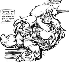 2023 alternate_version_at_source ambiguous_penetration anthro arm_ring ass ass_grab bandage bandaged_arm big_ass big_breasts big_butt big_penis blush bodily_fluids boots bottomwear bottomwear_down breasts butt_grab canid canine clothed clothing cum cum_inside defeated defeated_heroine doggy_style dominant dominant_male duo enlargement female footwear fox from_behind_position fur fur_tuft genital_fluids genitals hair hand_on_ass hand_on_butt human human_on_anthro humanoid internal interspecies jewelry kachooli kachooli_(ramia-yana) lactating larger_female male male/female male_dominating_female male_on_top mammal monster_on_female monster_on_human monster_on_top muscular muscular_arms muscular_female noahdoesart on_top pants pants_down partially_clothed penetration penile penis ramia-yana ramia_(ramia-yana) rough_sex scar scarred_face sex shocked short_stack size_difference slightly_chubby slightly_chubby_male small_dom_big_sub smaller_male smile smug smug_face speech_bubble standing_on_object stomach_bulge surprise surprised_expression sweat text thick_thighs tuft wide_eyed yelling