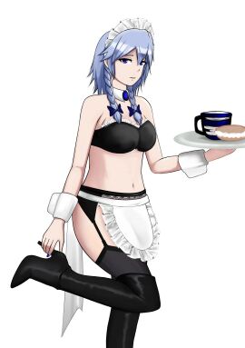 boots coffee_mug female garter_belt garter_straps high_heel_boots high_heels holding_tray leather_boots maid originxyz sakuya_izayoi silver_hair stockings tagme thigh_high_boots thigh_highs touhou underwear white_hair wrist_cuffs