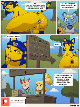 after_anal anal_wink animal_crossing ankha ankha_(animal_crossing) anthro anus ass backsack balls ballsack beverage blue_body blue_hair bodily_fluids breasts canid canine canis clothed clothing comic crouching cum cum_in_ass cum_inside deer dialogue domestic_cat domestic_dog faux_gaping felid feline felis futanari gaping gaping_anus genderswap genderswap_(ftm) genital_fluids genitals hair hi_res ike_marshall intersex ione_(animal_crossing) isabelle_(animal_crossing) mammal nintendo nude outside_sex penis perineum rodent rule_63 sciurid sex shino_(animal_crossing) sign solo speech_bubble squirrel tree_squirrel whitney_(animal_crossing) wolf yellow_anus yellow_body yellow_penis