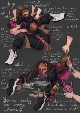 abuse at_gunpoint blonde_hair blonde_male drift_(fortnite) gangbang gangrape gaping gaping_anus gay gun gun_to_head humiliation long-haired_male long_hair male male_only mask masked multiple_boys multiple_males non-con noncon nonconsensual panties ponytail ponytail_male rift_strider_(fortnite) ripped_clothing ripped_pants sounding sounding_rod text threatening yaoi