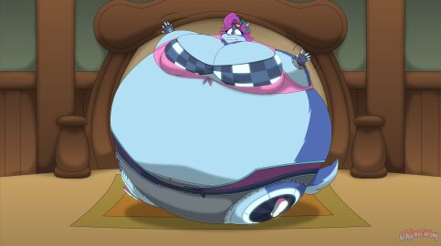 big_breasts breasts cleavage deeriemay female furry huge_breasts inflation spherical_inflation tagme thick_thighs wide_hips