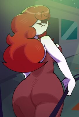 artist_request ass big_ass big_butt big_thighs carmen_(spooky_month) fat_ass fat_butt femdom leash milf spooky_month tagme thick thick_ass thick_butt thick_hips thick_legs thick_thighs wide_hips