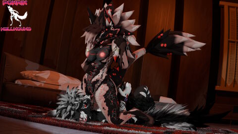 absurd_res anthro bound canid canid_demon canine chains cunnilingus demon dominant dominant_female duo female fox genitals hellhound hi_res male male/female mammal mythological_canine mythological_creature mythology nipples novabeast oral pokrik pokrik_(pokrik_hellhound) rexouium sex spiderbeast submissive submissive_male tongue vaginal_penetration vulva