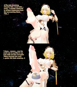 1futa 3d aglaea_(honkai:_star_rail) balls blonde_hair cock_vore commission cum english_text futa_giantess futanari giantess giantess_futa honkai:_star_rail huge_balls huge_cock hyper_penis intersex koikatsu penis planet planet_vore space text vore xavierhuge