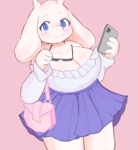 1girls anthro anthro_only artist_request big_breasts breasts deltarune female furry furry_female furry_only goat horns huge_breasts large_breasts purple_clothing purple_eyes solo toby_fox toriel undertale undertale_(series) white_body white_fur