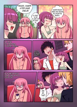 2boys 2girls bocchi_the_rock! comic comic_page elferdiartnsfw female gotou_hitori hiroi_kikuri male noche_de_chicas_de_banda_(elferdiartnsfw) spanish_text tagme