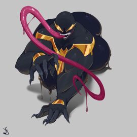 1girls all-new_venom big_breasts breasts crawling dustyjcircus female long_tongue marvel marvel_comics mary_jane_watson she-venom spider-man_(series) symbiote thick_thighs venom_(marvel) venom_(mary_jane_watson)_(marvel)