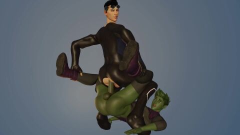 2boys 3d abs anal anal_penetration anal_sex animated backsack balls ballsack beast_boy black_hair blender blender_(software) boner bottomless clothed_sex clothes_removed completely_naked conner_kent dc dc_comics erect_while_penetrated erection floppy_cock fortnite fortnite:_battle_royale gay gay_anal gay_sex green_eyes green_hair green_skin kon-el legs_held_open looking_at_viewer male male/male male_only mp4 no_sound no_visible_nipples pecs penis riding_penis scoutfuntf2 sitting_on_penis sunglasses_on_forehead superboy superboy_(conner_kent) superman_(series) teen_titans torn_bodysuit various_views video yaoi