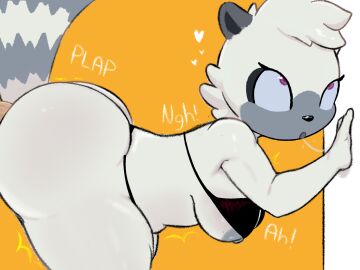 1girls against_wall anal drooling female furry long_tail onomatopoeia purple_eyes salchipapaasada sonic_(series) sonic_the_hedgehog_(comics) sonic_the_hedgehog_(series) tail tangle_the_lemur white_fur