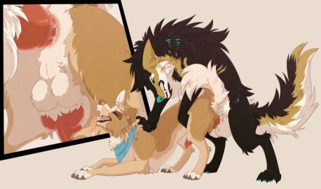 2020 adaxel17 anal anal_sex animal_genitalia animal_penis anus ass_up balls canid canine canine_genitalia canine_penis claws clenched_teeth closed_eyes doggy_style duo erection feral feral_on_feral feral_penetrated feral_penetrating feral_penetrating_feral from_behind_position genitals harley_(kabscorner) intraspecies knot knotted_penis long_tongue male male/male male_penetrated male_penetrating male_penetrating_male mammal open_mouth open_smile penetration penile penile_penetration penis perineum rear_view sex side_view smile tail teeth tongue tongue_out