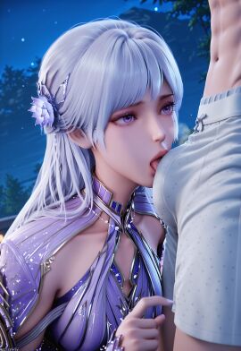 ai_generated cai_er_(throne_of_seal) ceremon_vaughan donghua licking self_upload throne_of_seal