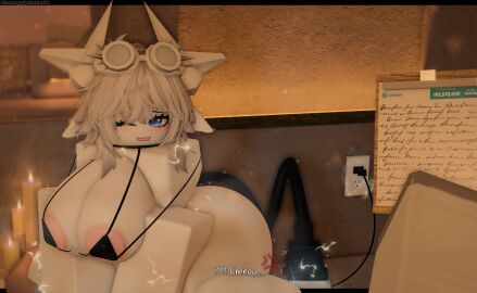 1girls 3d ass big_ass big_breasts bra breasts charging chenoo female nipples original_character roblox roblox_avatar roblox_studio robloxian self_upload tagme tail_plug yukari_hanarr34