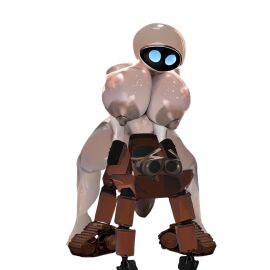 1boy 1futa 3d ai_assisted anal anal_insertion anal_sex anxious big_breasts big_nipples big_penis big_thighs blue_eyes breasts dickgirl dickgirl/male disney doggy_style erection eve_(wall-e) futa_on_male futanari huge_breasts huge_cock huge_thighs humanoidized hung_bottom intersex large_breasts large_thighs long_penis male on_back panic panicking penis pixar robot robot_boy robot_futa scared shocked wall-e wall-e_(character) white_body worried