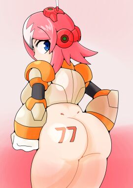 1girls ass big_ass blackhook bottomless female mega_man mega_man_x nana_(mega_man) thick_thighs thighs