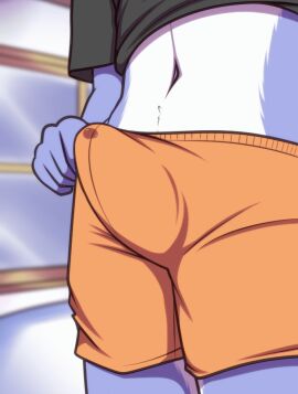 animated big_penis furry_male male_only outdoors removing_shorts