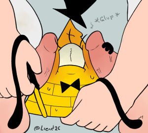 1_eye 6_fingers belly bill_cipher black_clothing black_footwear black_legwear black_socks black_thigh_highs black_thigh_socks black_top_hat blush bow_tie clothing cuntboy cuntboy/male demon disney euclidean eye_of_providence face_squish finger_fuck fingering fingers footwear ford_pines genitals gravity_falls group hi_res human human_on_demon incest intersex intersex/male legwear liend26 male mammal penis pussy socks squish stanford_pines stanley_pines thigh_highs thigh_socks trio vaginal_penetration yellow_body