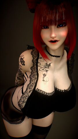 1girls 3d 4k big_breasts black_hair black_lipstick blue_eyes breasts breasts_bigger_than_head cat_ears cat_girl catgirl choker crashbanditkut eyelashes eyeshadow female female_focus freckles freckles_on_face hair hi_res high_resolution highres light-skinned_female light_skin lips long_eyelashes looking_at_viewer maid maid_outfit makeup medium_hair multicolored_hair nail_polish nails original original_character qos qos_tattoo queen_of_spades queen_of_spades_symbol queen_of_spades_tattoo red_hair solo spade_tattoo tattoo tattoos thick thick_thighs thighs virt-a-mate virtamate