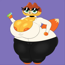 1girls 2024 absurd_res anthro areola ass big_ass big_breasts big_butt black_bottomwear black_choker black_clothing black_eyewear black_glasses black_jewelry black_leggings black_legwear black_lips black_necklace bottomwear breasts brown_body brown_ears brown_fur brown_tail camel_toe cameltoe canid canine cartoon_network choker clothing coat digital_media_(artwork) dr._fox eyelashes eyewear facial_piercing female female_anthro female_only fox fur furry genital_outline glasses green_eyes half-closed_eyes hand_on_hip hand_on_own_hip hi_res holding_object holding_test_tube huge_ass huge_breasts huge_butt itsme_hilo jewelry labcoat laboratory_equipment laboratory_glassware leggings lego legwear lips looking_at_viewer mammal narrowed_eyes necklace nose_piercing nose_ring orange_areola orange_body orange_fur orange_tail piercing pink_nose pose purple_background pussy pussy_outline ring_piercing scientific_instrument simple_background smile solo solo_anthro solo_female standing tail test_tube the_lego_movie thick_thighs topwear two-tone_body two-tone_fur two-tone_tail unikitty! unikitty_(series) white_clothing white_labcoat white_topwear