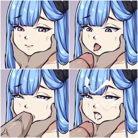 ahe_gao blowjob cum male penis rape_face