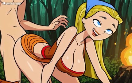 10s 1girls ahe_gao animated anime anime_screencap blonde_hair blue_eyes bouncing_breasts breasts cowgirl_position doggy_style female from_behind lindsay_(tdi) long_hair tagme total_drama_(series) total_drama_island vaginal_penetration vaginal_sex video